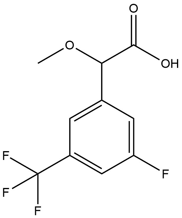 2-[3-fluoro-5-(trifluoromethyl)phenyl]-2-methoxya
cetic acid Struktur