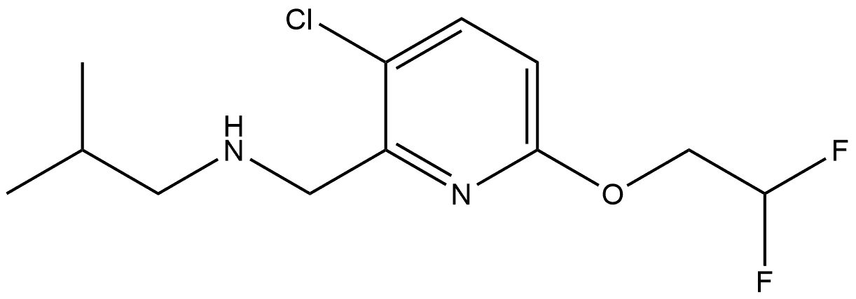 3-Chloro-6-(2,2-difluoroethoxy)-N-(2-methylpropyl)-2-pyridinemethanamine Structure