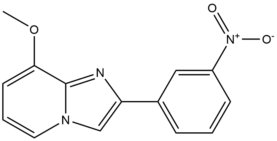 8-甲氧基-2-(3-硝基苯基)咪唑并[1,2-A]吡啶 结构式