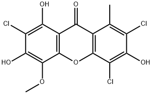 155214-57-6 9H-Xanthen-9-one, 2,4,7-trichloro-3,6,8-trihydroxy-5-methoxy-1-methyl-