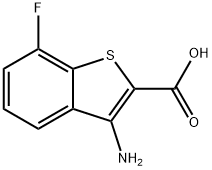 3-Amino-7-fluorobenzo[b]thiophene-2-carboxylic acid,1552532-10-1,结构式