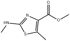 5-甲基-2-(甲氨基)噻唑-4-羧酸甲酯 结构式