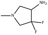 3-Pyrrolidinamine, 4,4-difluoro-1-methyl- Structure