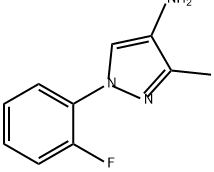 1H-Pyrazol-4-amine, 1-(2-fluorophenyl)-3-methyl- 化学構造式