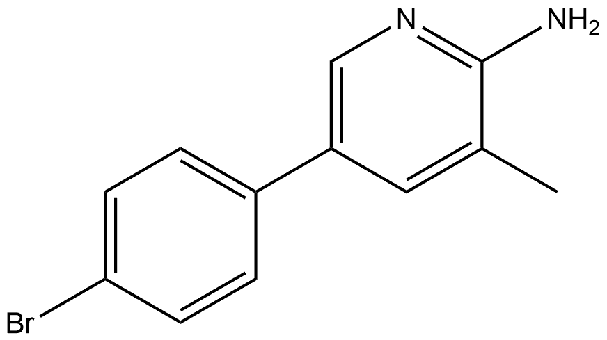 5-(4-Bromophenyl)-3-methyl-2-pyridinamine Structure