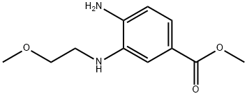 Benzoic acid, 4-amino-3-[(2-methoxyethyl)amino]-, methyl ester Structure