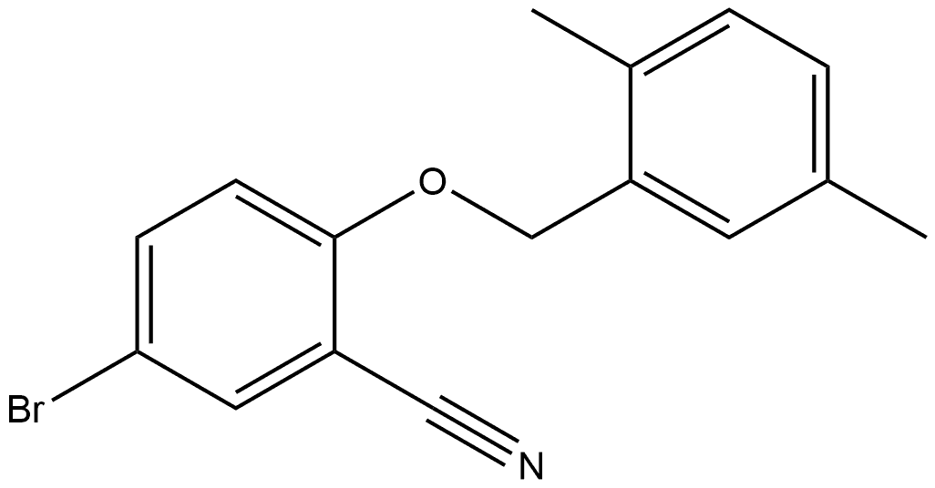 5-Bromo-2-[(2,5-dimethylphenyl)methoxy]benzonitrile,1552881-42-1,结构式