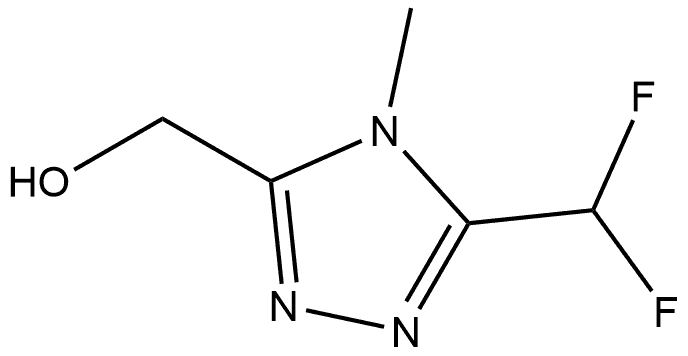 (5-(二氟甲基)-4-甲基-4H-1,2,4-三唑-3-基)甲醇, 1552893-88-5, 结构式