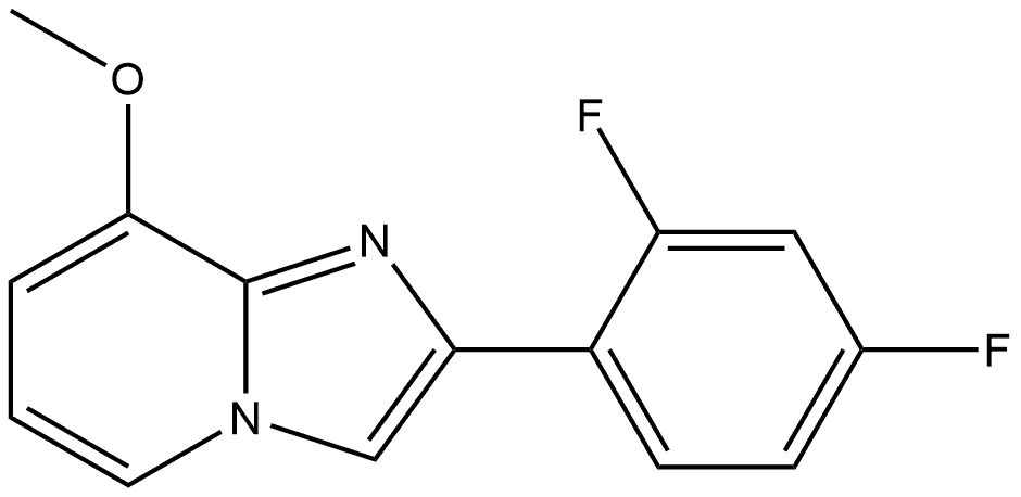 2-(2,4-二氟苯基)-8-甲氧基咪唑并[1,2-A]吡啶, 1553030-33-3, 结构式