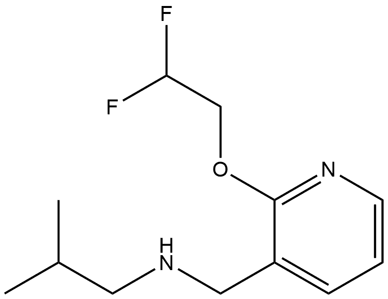 2-(2,2-Difluoroethoxy)-N-(2-methylpropyl)-3-pyridinemethanamine Structure