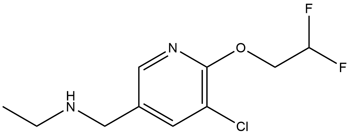 5-Chloro-6-(2,2-difluoroethoxy)-N-ethyl-3-pyridinemethanamine 结构式