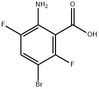2-氨基-5-溴-3,6-二氟苯甲酸,1553412-88-6,结构式