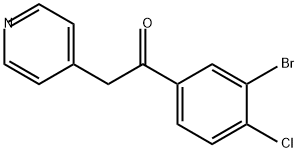 Ethanone, 1-(3-bromo-4-chlorophenyl)-2-(4-pyridinyl)- Structure