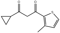 1,3-Propanedione, 1-cyclopropyl-3-(3-methyl-2-thienyl)- Structure