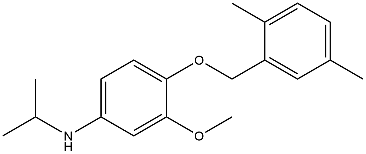 4-[(2,5-Dimethylphenyl)methoxy]-3-methoxy-N-(1-methylethyl)benzenamine,1554005-25-2,结构式