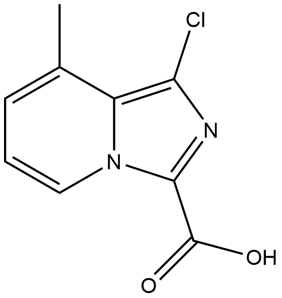 1-chloro-8-methylimidazo[1,5-a]pyridine-3-carboxylic acid 结构式