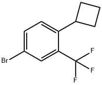 4-Bromo-1-cyclobutyl-2-(trifluoromethyl)benzene 化学構造式
