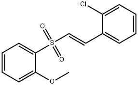 Benzene, 1-chloro-2-[(1E)-2-[(2-methoxyphenyl)sulfonyl]ethenyl]- Struktur