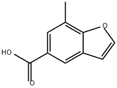 7-methyl-1-benzofuran-5-carboxylic acid 化学構造式