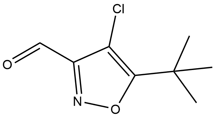 5-(叔丁基)-4-氯异噁唑-3-甲醛, 1554344-28-3, 结构式