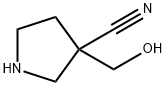 3-(Hydroxymethyl)-3-pyrrolidinecarbonitrile 化学構造式