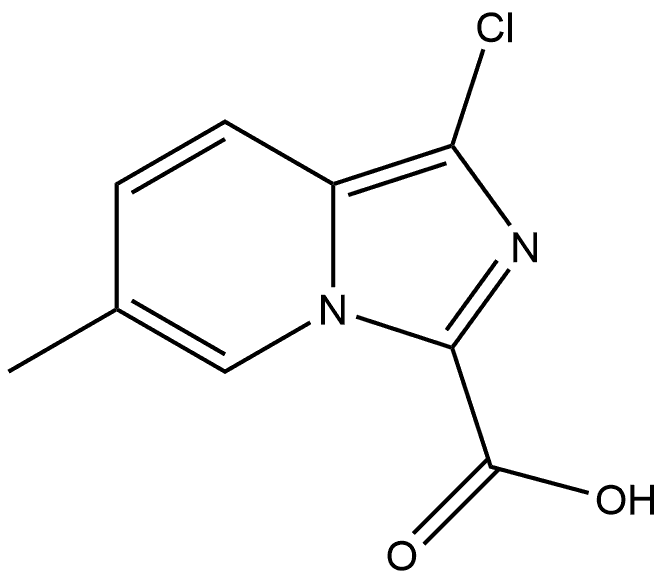 1-chloro-6-methylimidazo[1,5-a]pyridine-3-carboxylic acid Struktur