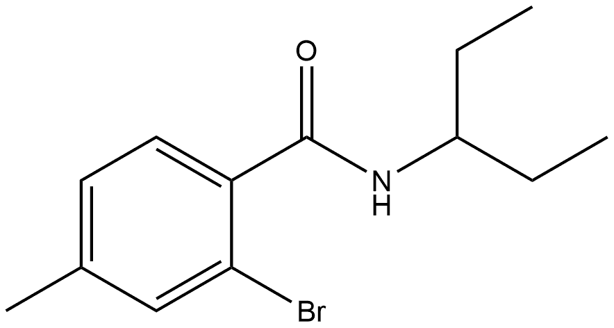 2-Bromo-N-(1-ethylpropyl)-4-methylbenzamide Structure