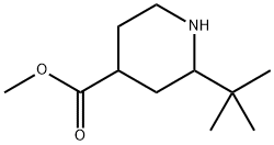 4-Piperidinecarboxylic acid, 2-(1,1-dimethylethyl)-, methyl ester Struktur