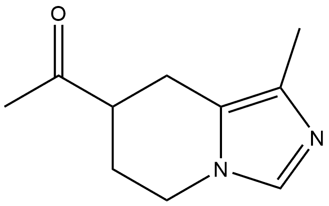 1-(5,6,7,8-Tetrahydro-1-methylimidazo[1,5-a]pyridin-7-yl)ethanone 化学構造式