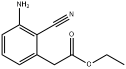 2-(3-氨基-2-氰基苯基)乙酸乙酯, 1554951-32-4, 结构式