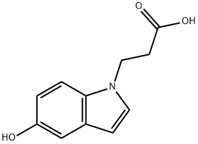 1H-Indole-1-propanoic acid, 5-hydroxy- 结构式