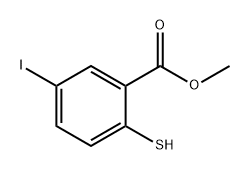 Benzoic acid, 5-iodo-2-mercapto-, methyl ester Structure