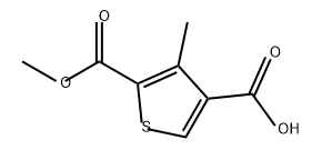 5-(甲氧羰基)-4-甲基噻吩-3-羧酸, 1555129-64-0, 结构式