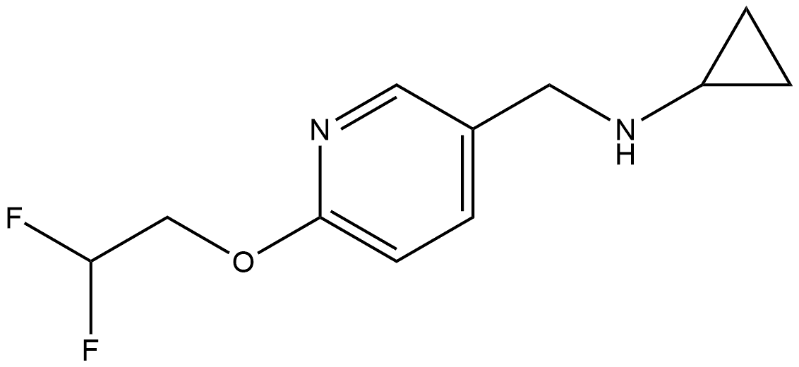 N-Cyclopropyl-6-(2,2-difluoroethoxy)-3-pyridinemethanamine Structure