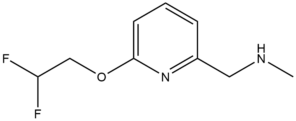 6-(2,2-Difluoroethoxy)-N-methyl-2-pyridinemethanamine,1555167-26-4,结构式