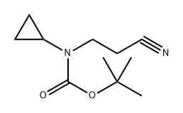 Tert-butyl (2-cyanoethyl)(cyclopropyl)carbamate 化学構造式