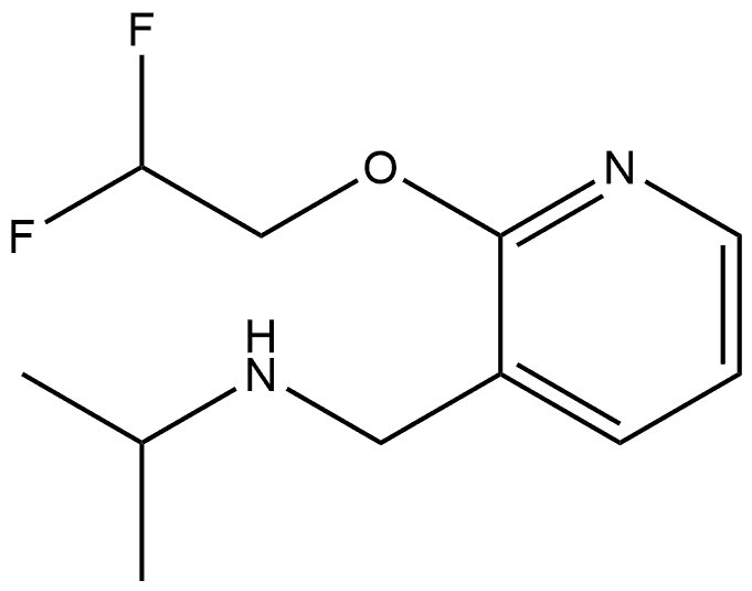 2-(2,2-Difluoroethoxy)-N-(1-methylethyl)-3-pyridinemethanamine,1555568-18-7,结构式