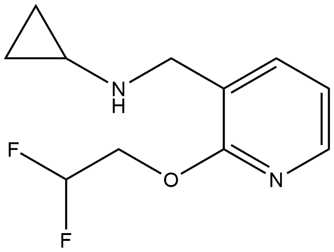 N-Cyclopropyl-2-(2,2-difluoroethoxy)-3-pyridinemethanamine Struktur