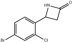 4-(4-Bromo-2-chlorophenyl)azetidin-2-one,1555600-23-1,结构式