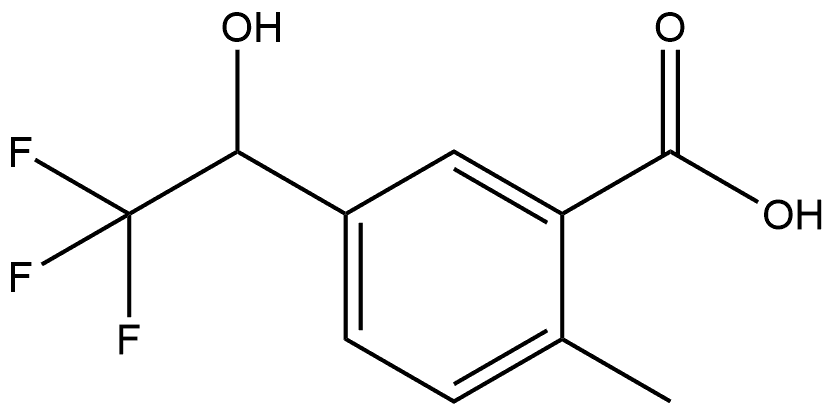 2-Methyl-5-(2,2,2-trifluoro-1-hydroxyethyl)benzoic acid Struktur