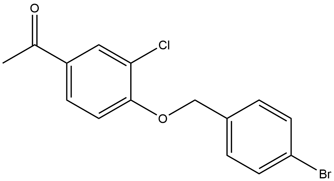 1-[4-[(4-Bromophenyl)methoxy]-3-chlorophenyl]ethanone,1555776-78-7,结构式