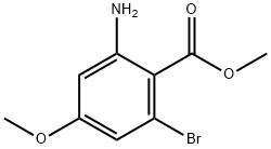 2-氨基-6-溴-4-甲氧基苯甲酸甲酯, 1555849-58-5, 结构式