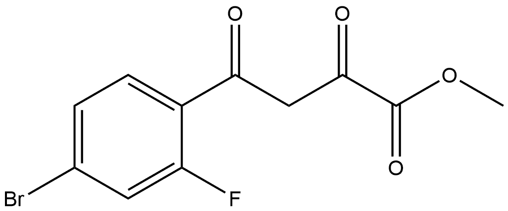 Methyl 4-(4-Bromo-2-fluorophenyl)-2,4-dioxobutanoate 化学構造式