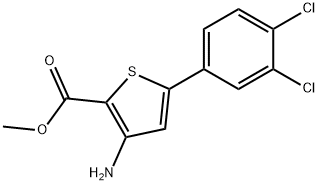 2-?Thiophenecarboxylic acid, 3-?amino-?5-?(3,?4-?dichlorophenyl)?-?, methyl ester Structure