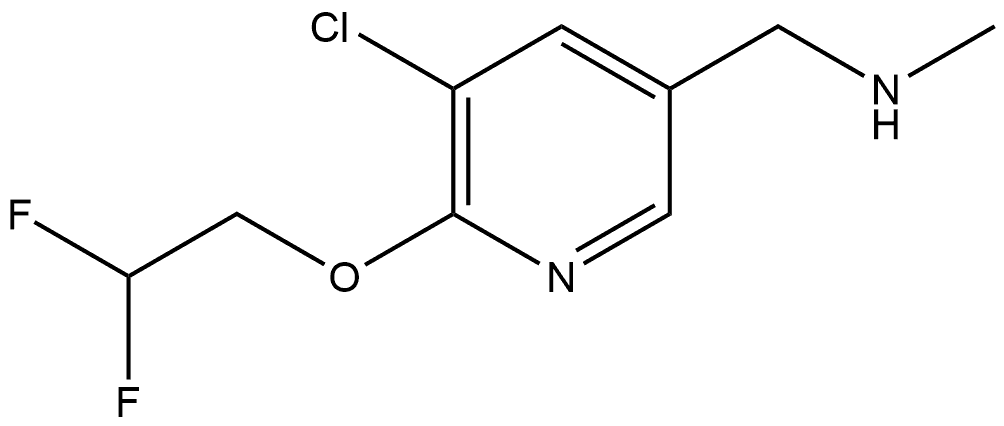 5-Chloro-6-(2,2-difluoroethoxy)-N-methyl-3-pyridinemethanamine 结构式