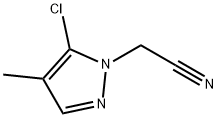 2-(5-氯-4-甲基-1H-吡唑-1-基)乙腈,1556902-47-6,结构式