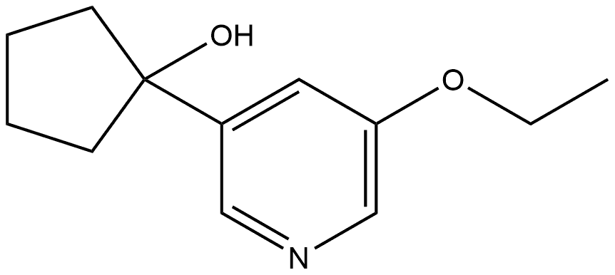 1-(5-Ethoxy-3-pyridinyl)cyclopentanol 化学構造式