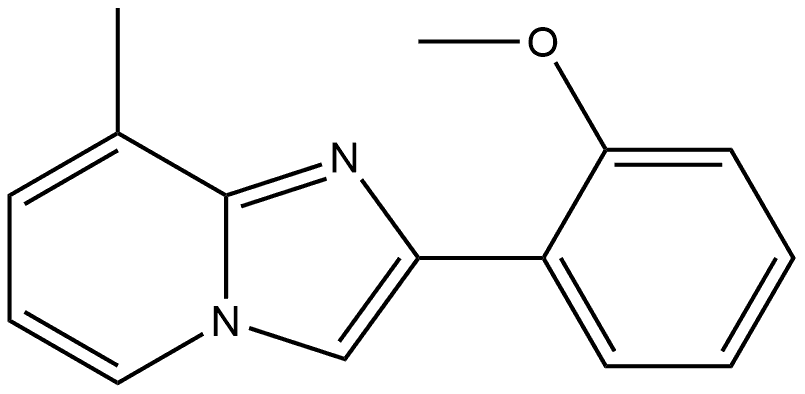 2-(2-甲氧基苯基)-8-甲基咪唑并[1,2-A]吡啶 结构式