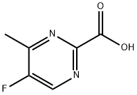 5-氟-4-甲基嘧啶-2-羧酸 结构式