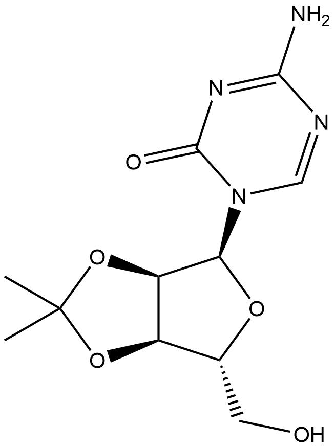 1,3,5-Triazin-2(1H)-one, 4-amino-1-[2,3-O-(1-methylethylidene)-α-D-ribofuranosyl]- Struktur